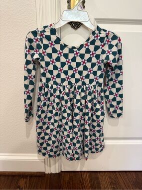 Girls Hanna Andersson Fall Long sleeve Cotton Dress Size 5/110
